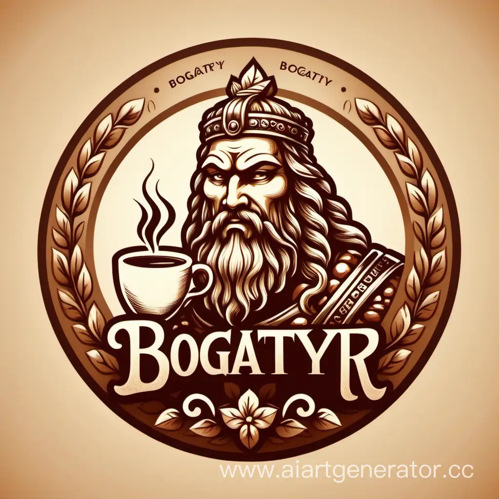 Bogatyr-Logo-Enjoying-a-Cup-of-Coffee