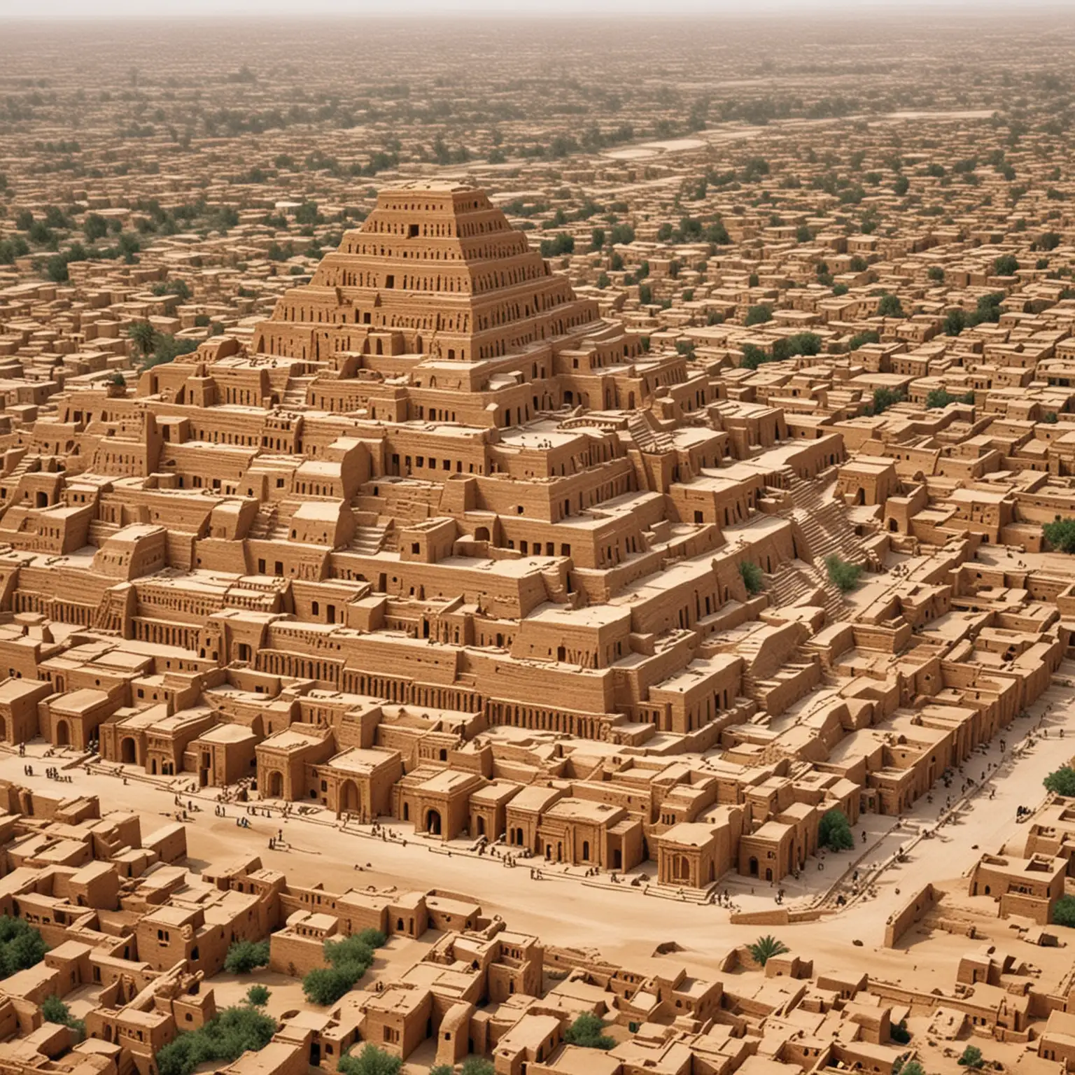 The ancient city of Baghdad from 500 BCE to 1CE. Depict the Mesopotamian influence of ziggurat during that time. incorporating terracotta construction and vaulted architecture and timber. Deriving the material of use brick and tile allocation Masonry Techniques.