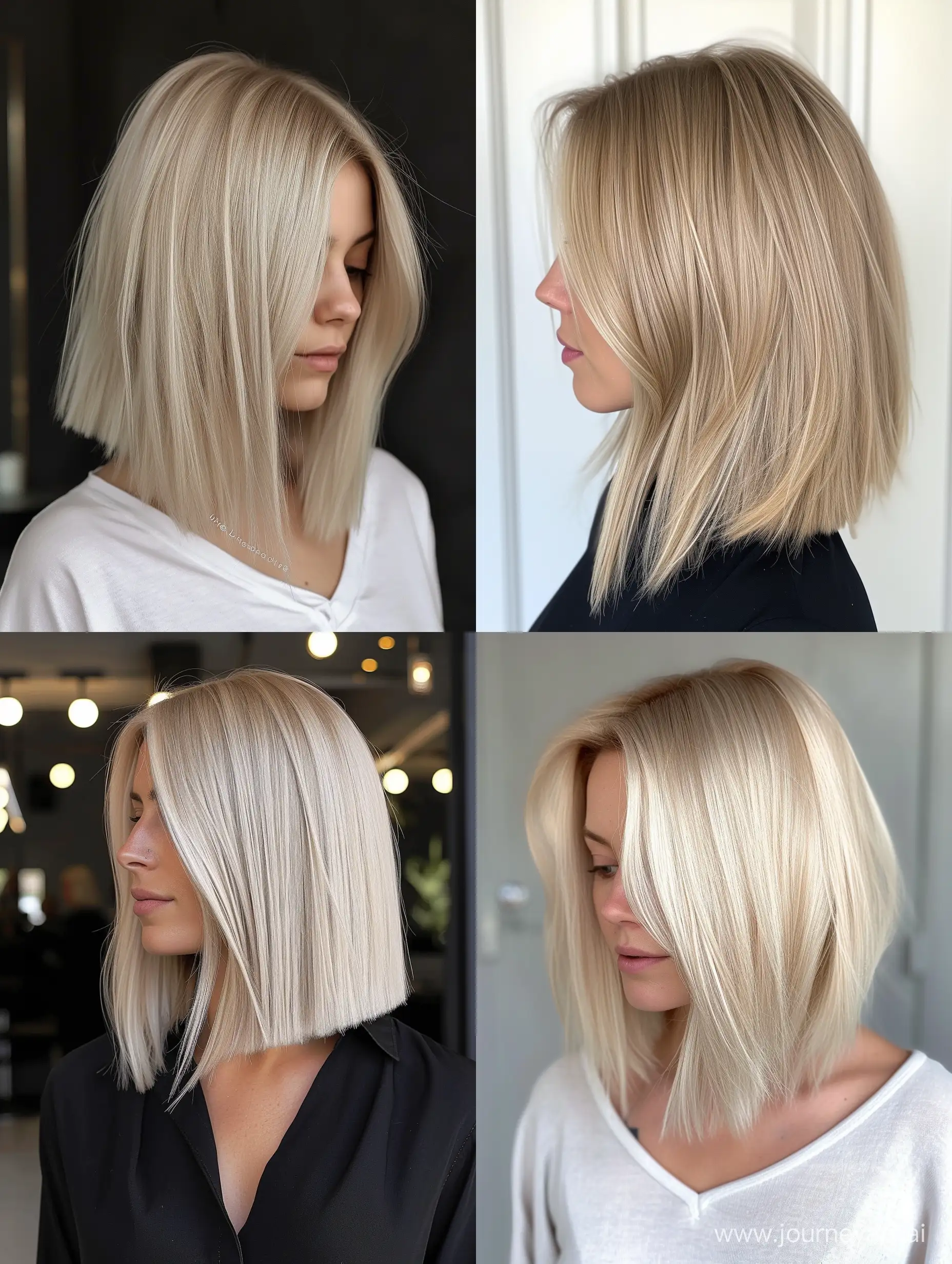 trendy spring long bob haircut blonde 2024