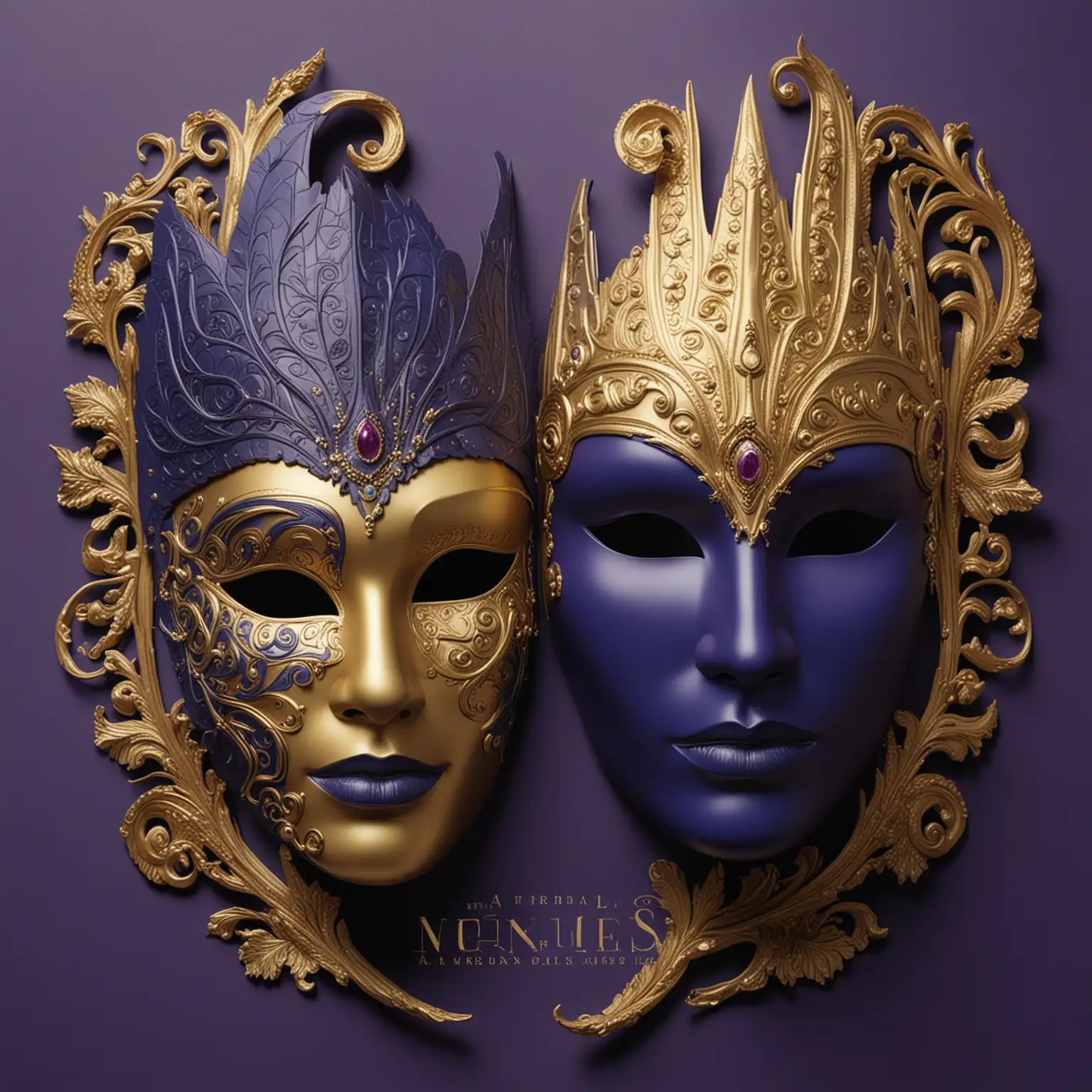 Unveiling the Masks of Men and Women" is displayed in bold, reflective lettering, drawing attention to the central theme of the book. The use of contrasting colors, such as deep blues and vibrant purples, adds visual interest and depth to the design, while subtle touches of gold evoke a sense of opulence and grandeur, echoing the narcissistic tendencies of the individuals depicted.

