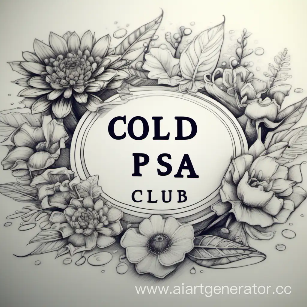 draw a beautiful inscription Cold spa Club
