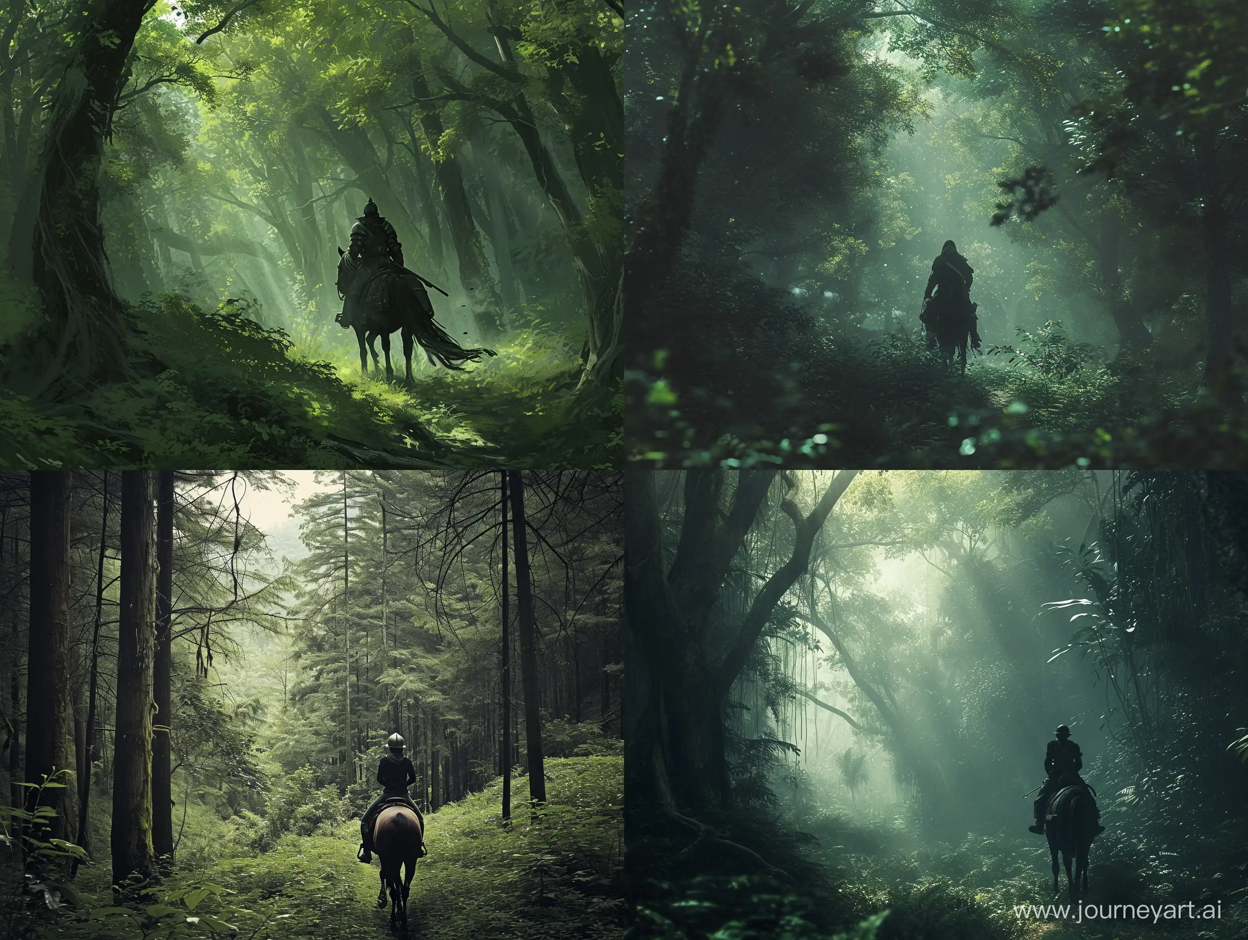 Lone-Rider-Exploring-Enchanted-Woodland-on-Horseback