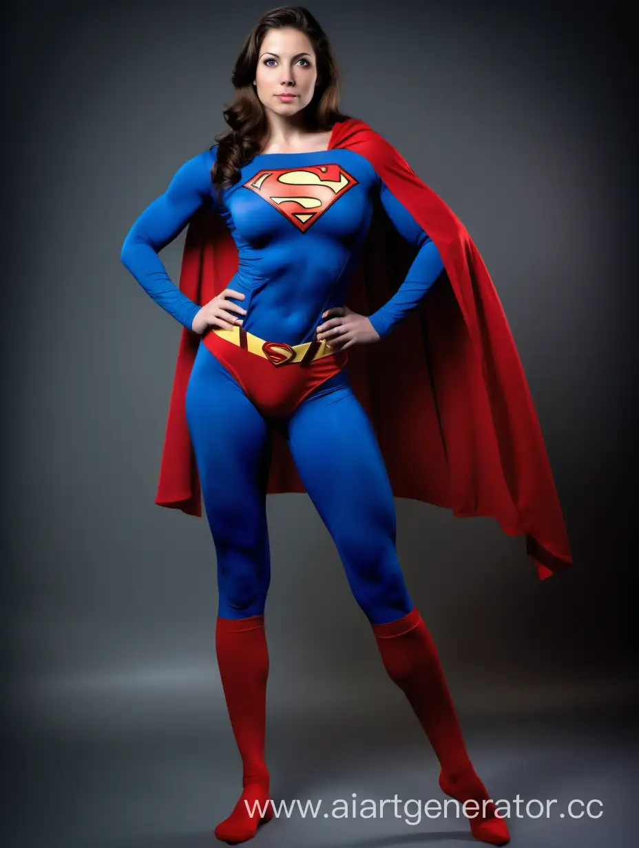 Mighty-Superwoman-Muscular-Female-Superhero-in-Superman-Costume