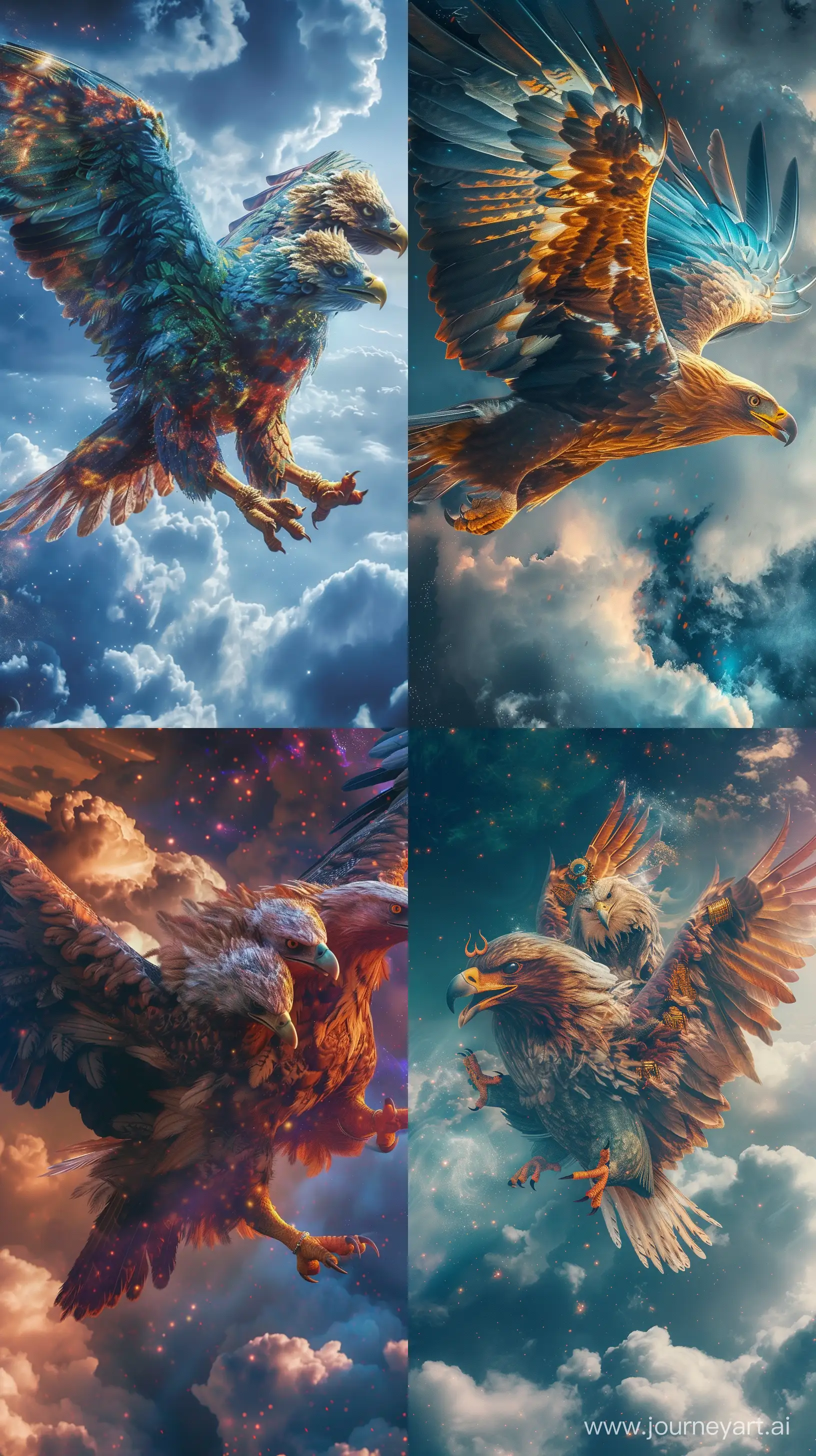 Ancient-Hindu-Mythological-Eagle-with-Dual-Heads-Soaring-in-Celestial-Sky