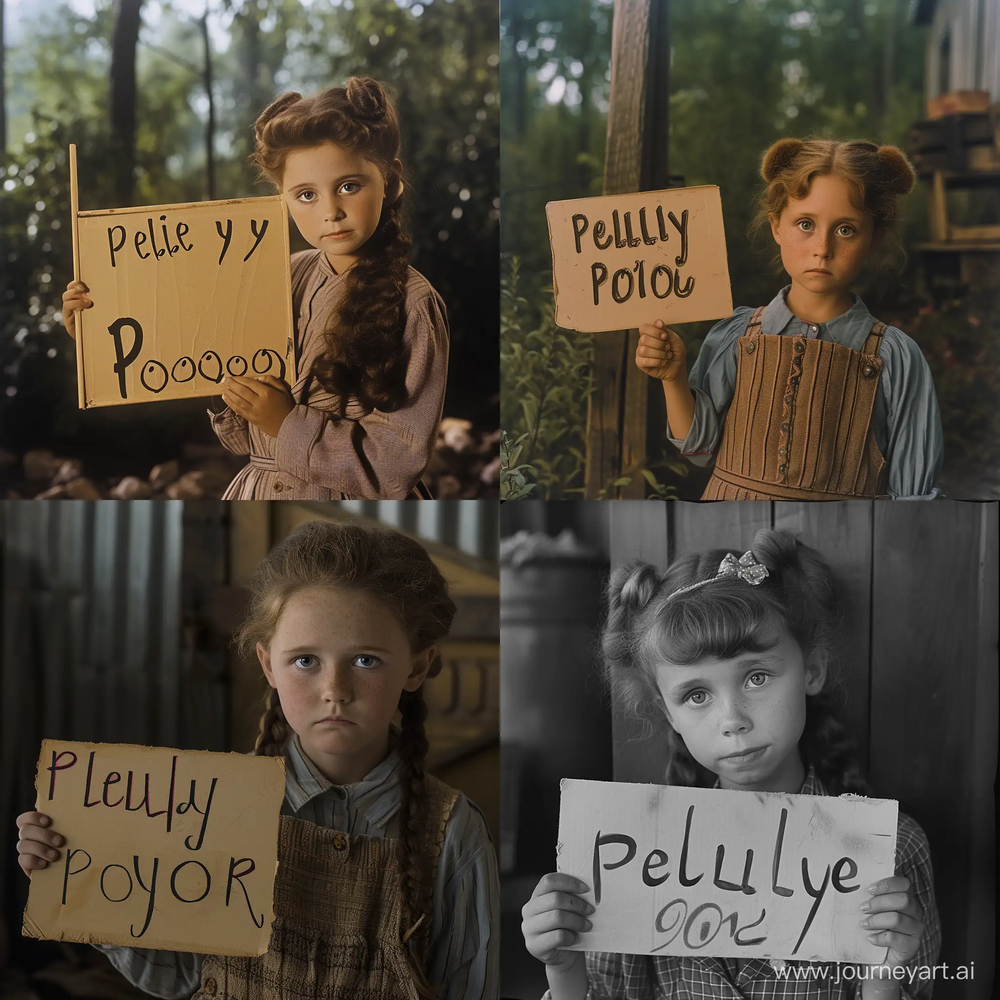 Madelyn Cline holding a sign that says "Please Pookie"

