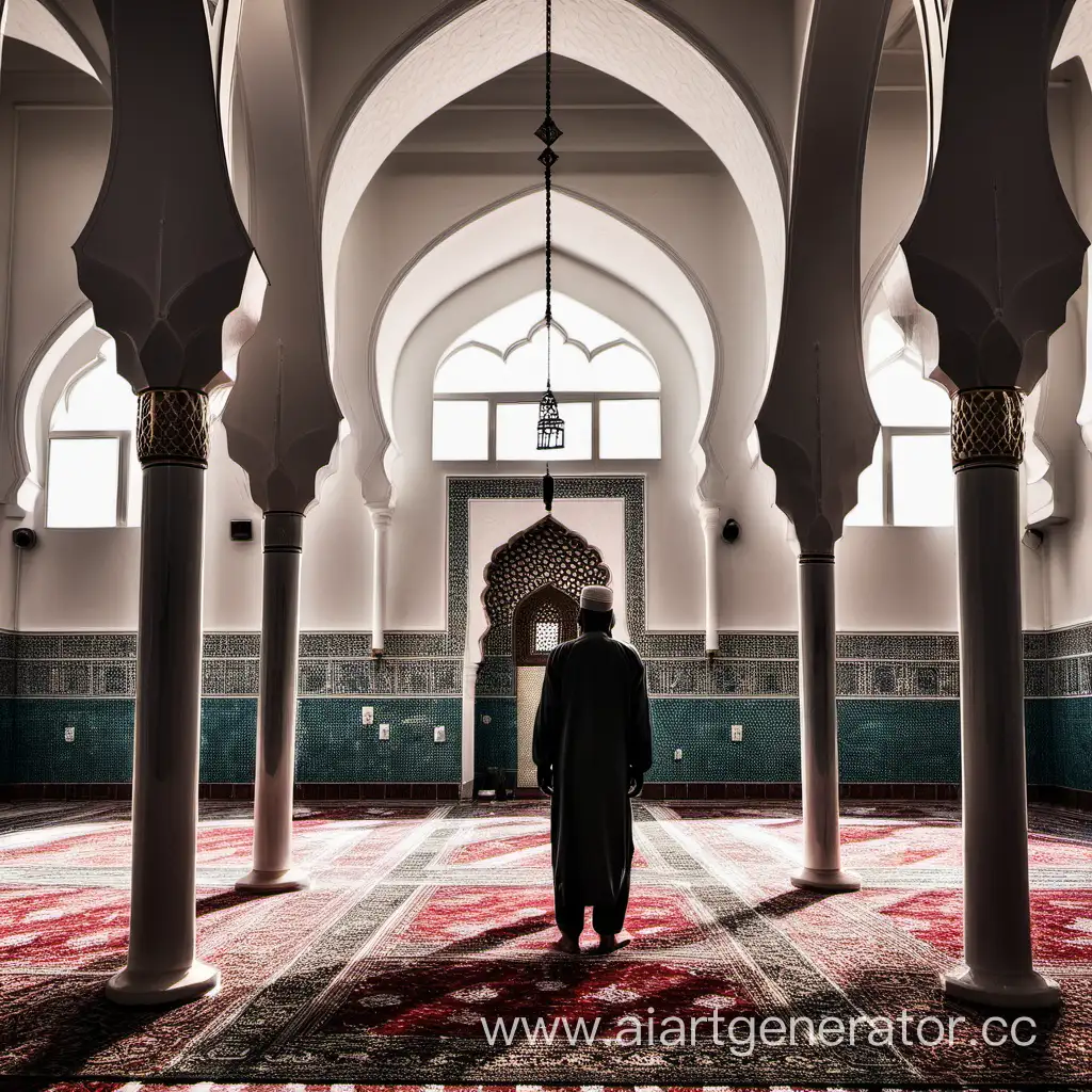 мужчина в мечете