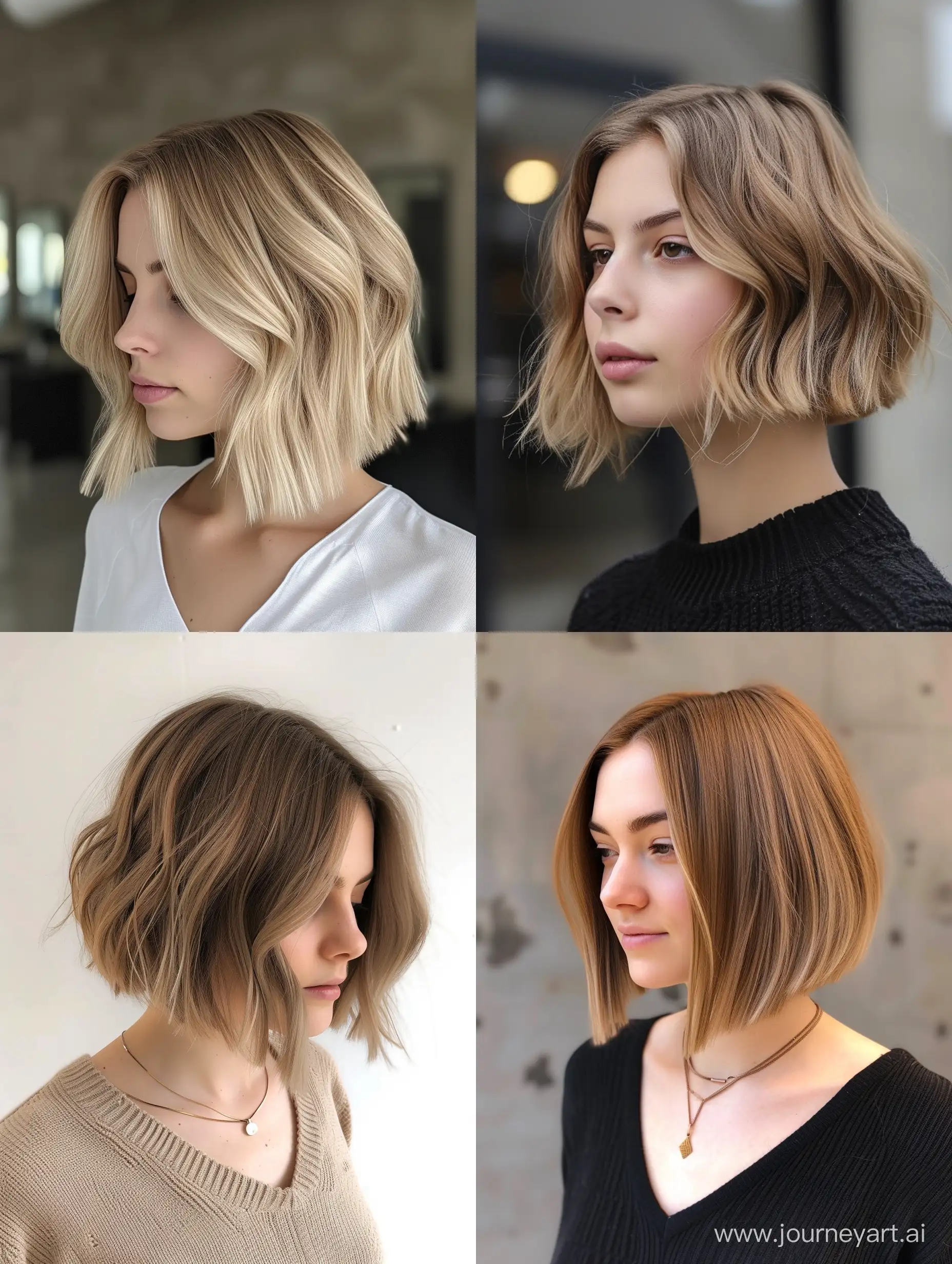 Chic Spring Bob Hairstyles 2024 for Fine Hair Midjourney Prompt