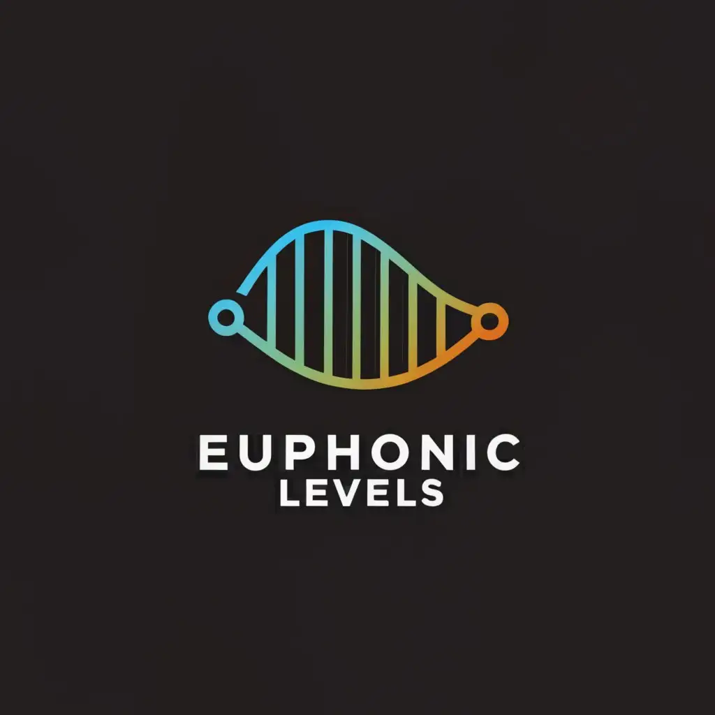 a logo design,with the text "Euphonic Levels", main symbol:a shape that symbolizes a harmony and peace of mind of electronic music,Minimalistic,be used in Entertainment industry,clear background