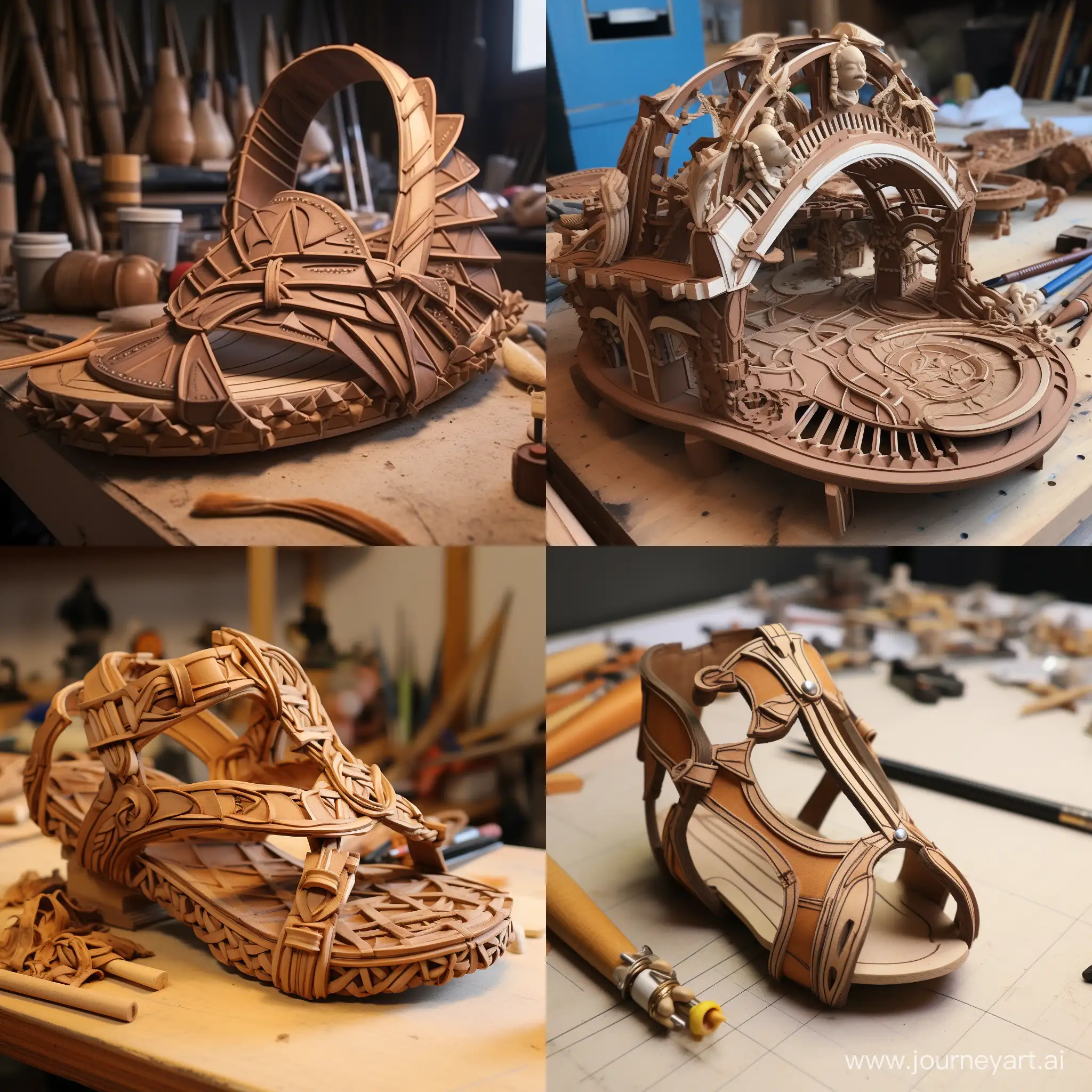 Crafting-a-Stylish-Sandal-Artistic-Construction-Process