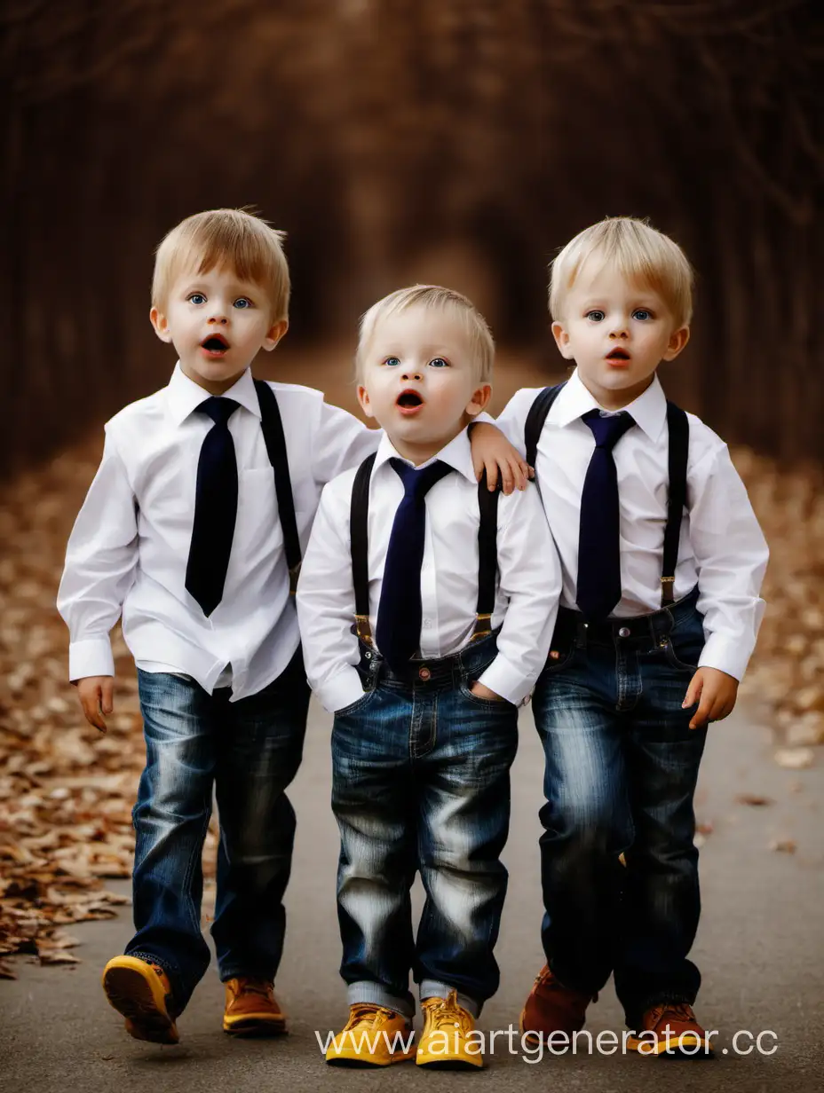 Three-Little-Boys-Enjoying-Playful-Photoshoot