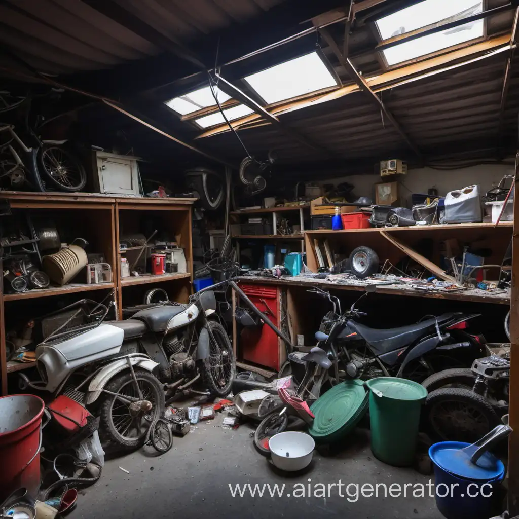 Messy-Garage-in-Russia-Cluttered-Storage-Space-with-Abandoned-Items