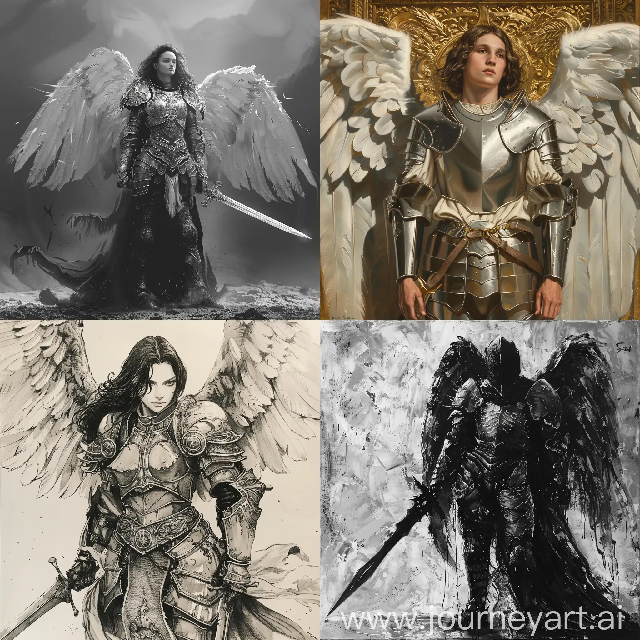 Angel in full-length armor art