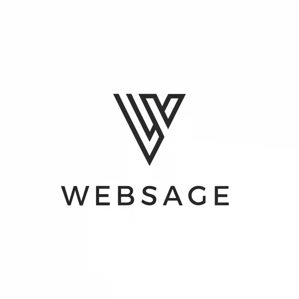 a logo design,with the text "WebSage", main symbol:Symbol for letter for website,Minimalistic,be used in Technology industry,clear background