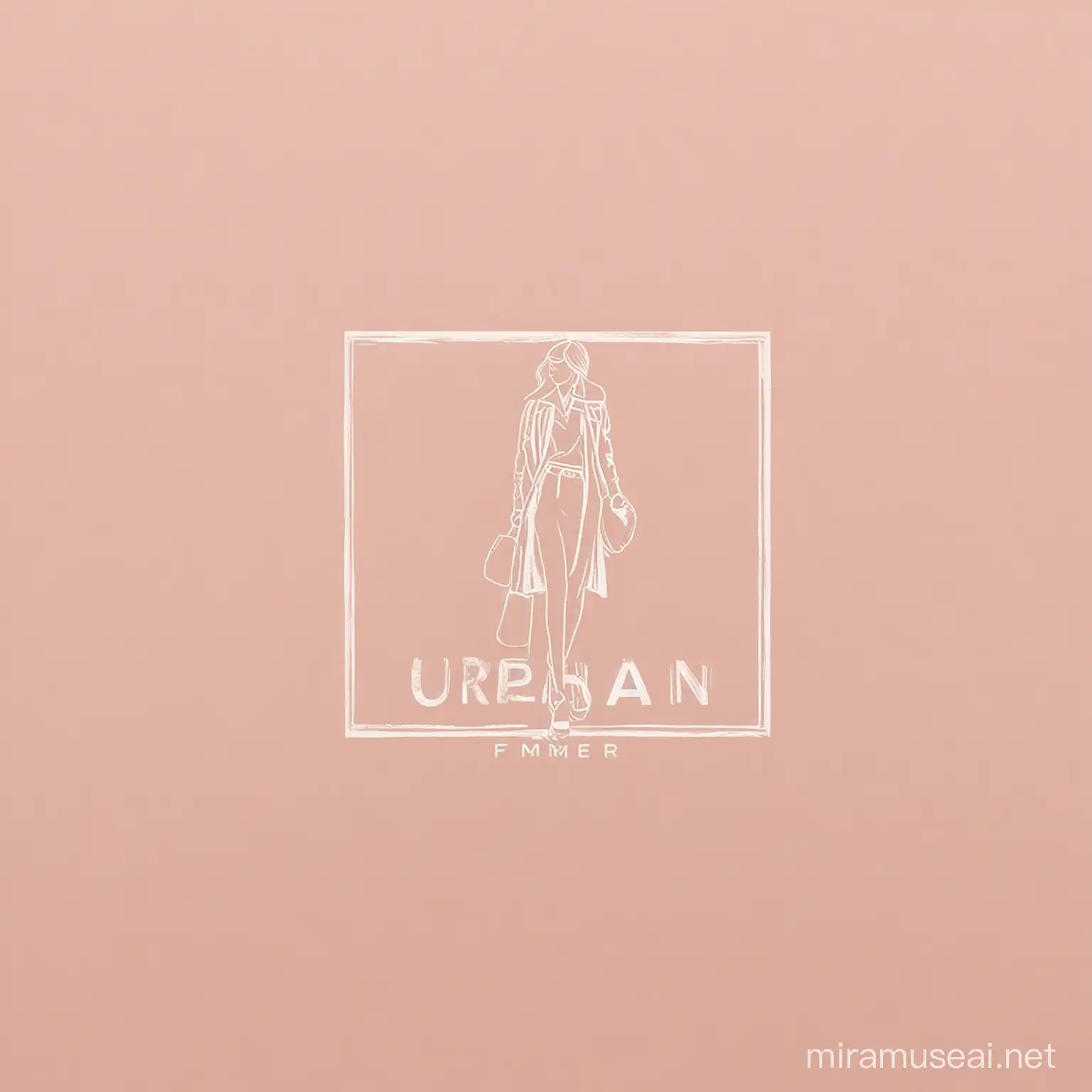 Chic Urban Femme Fashion Logo Design in Soft Pastels