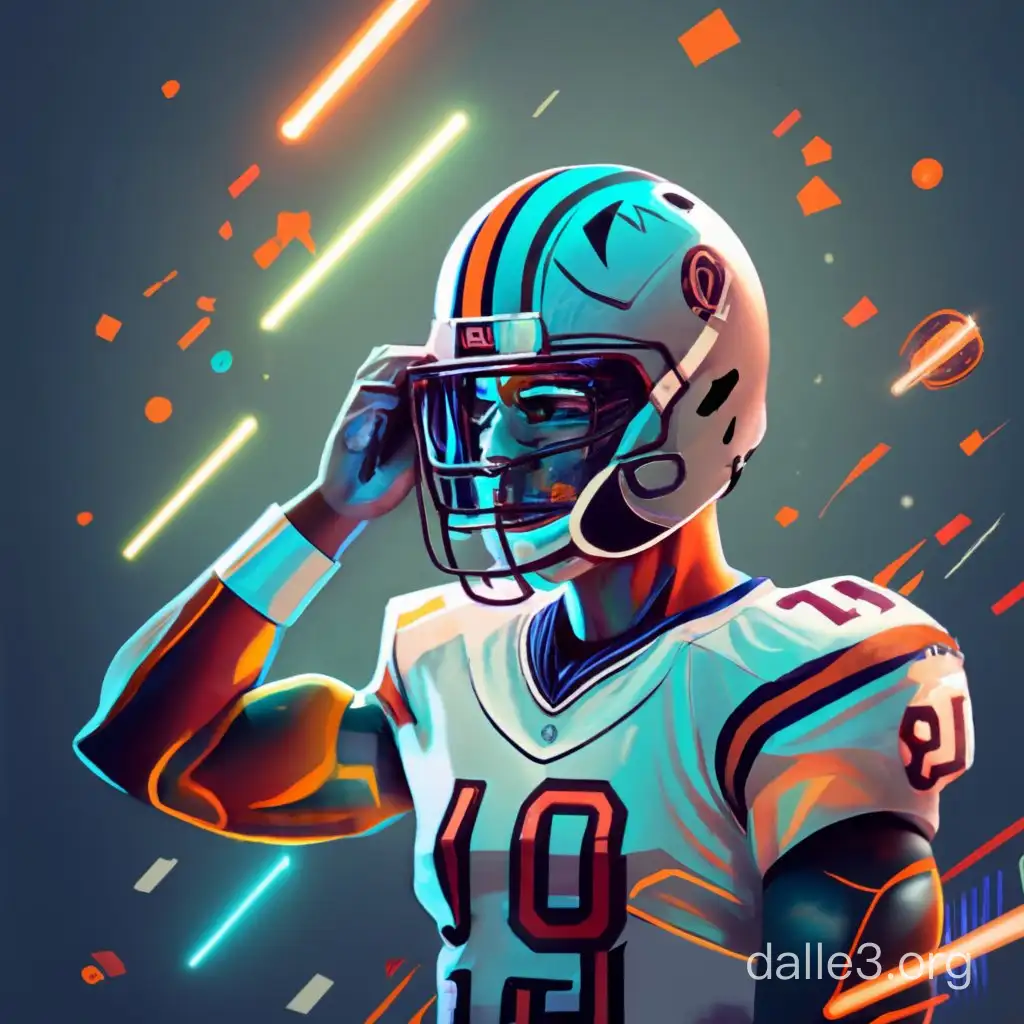 American football player covered in sensors