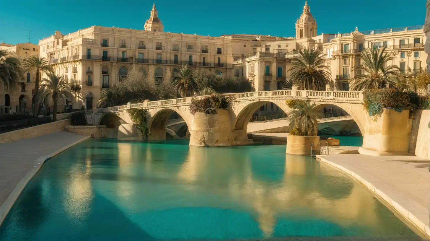 Epic Valencia Landscapes Sunlit Beauty in Golden and Cyan Hues