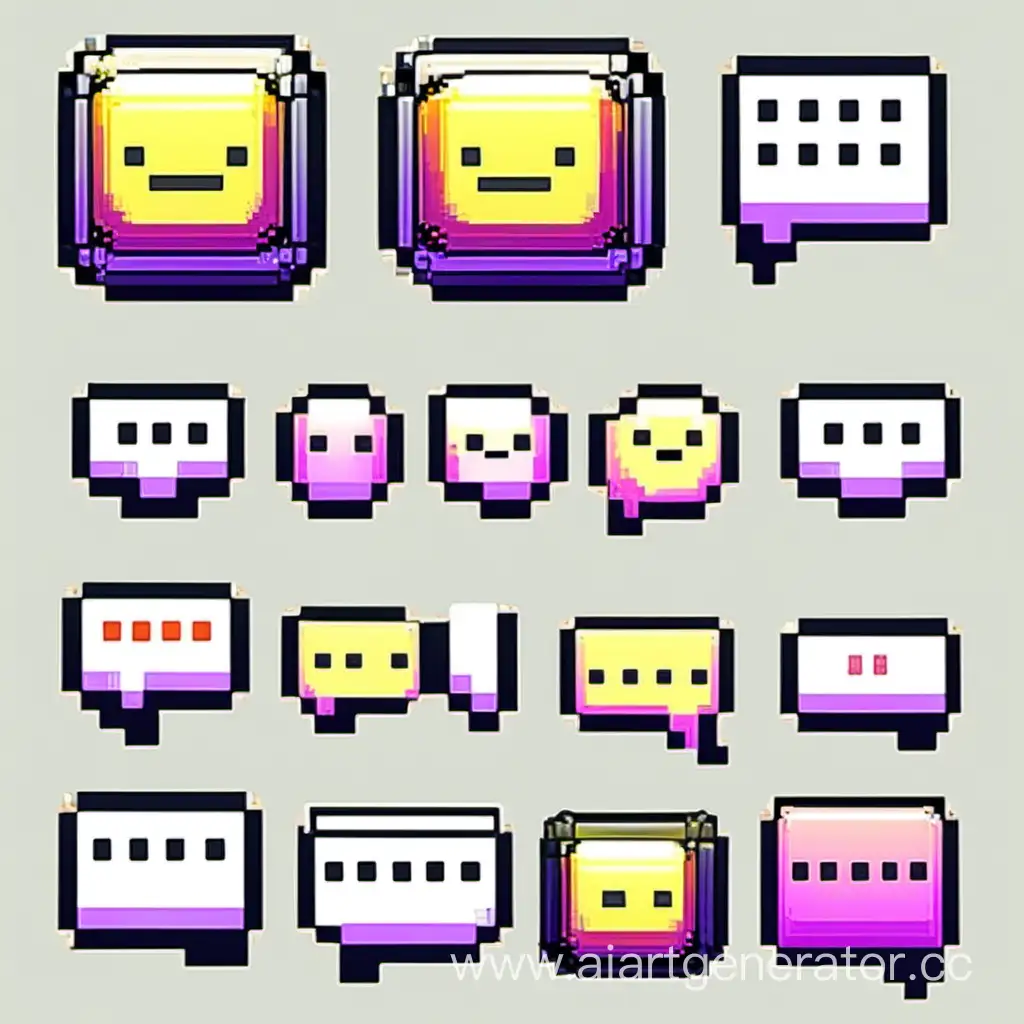 Pixel-Art-Chat-Design-with-Send-Message-Button-Main-Chat-Window-and-Chat-Clear-Button-in-Light-Tones