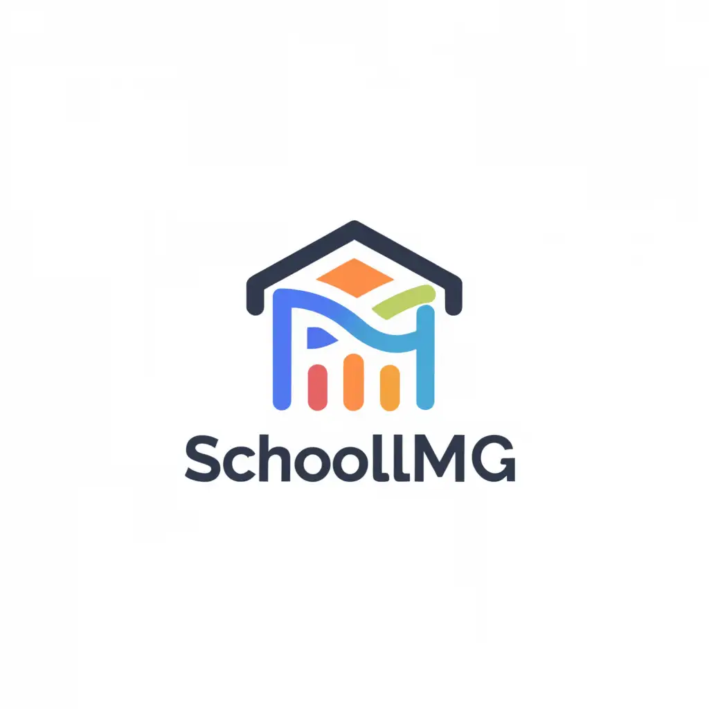a logo design,with the text "schoolmg", main symbol:School management software,Minimalistic,be used in Education industry,clear background