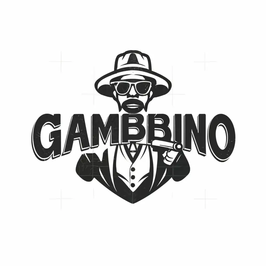a logo design,with the text "Gambino", main symbol:Gangster,complex,be used in Home Family industry,clear background