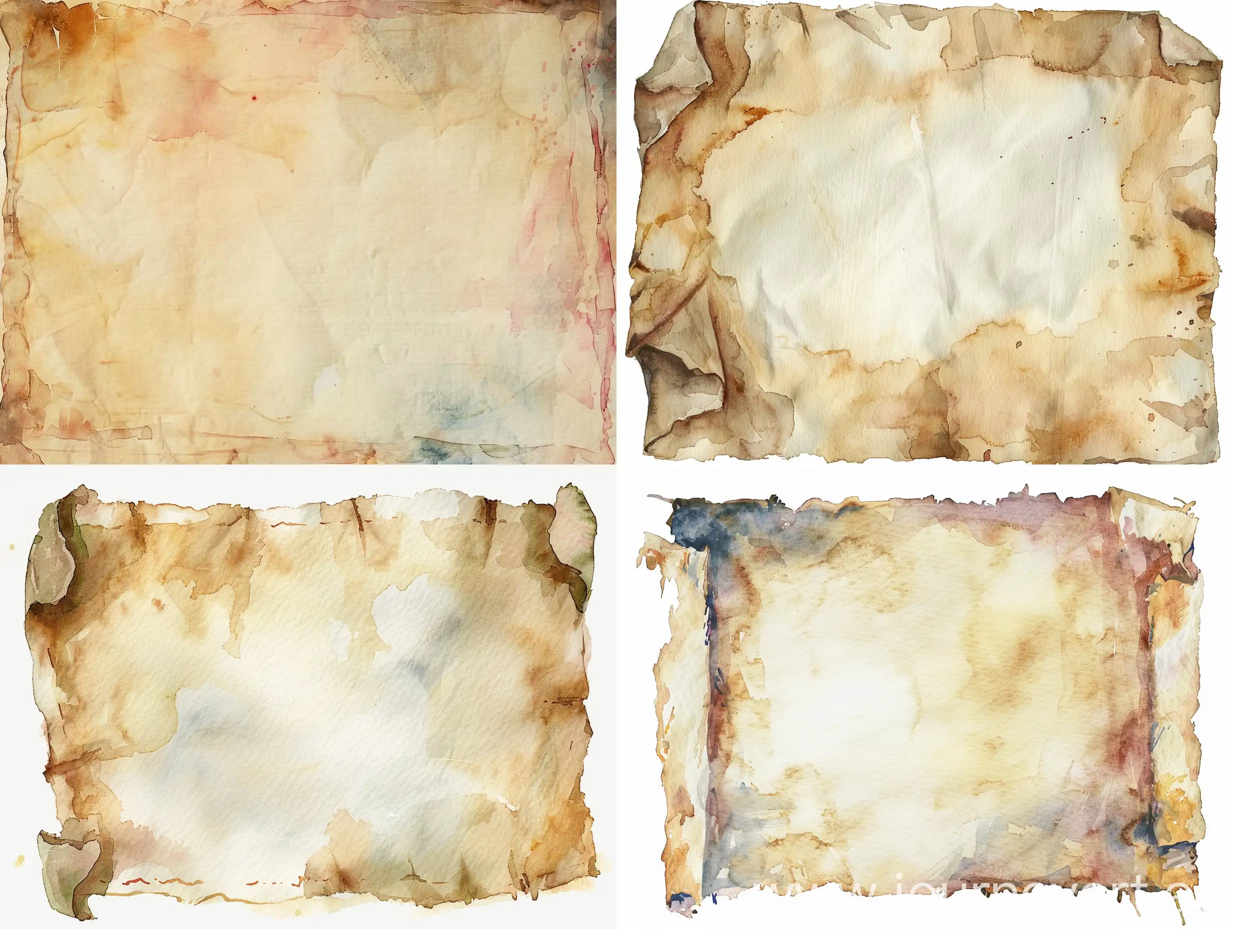 Watercolor-Painting-of-a-Blank-Sheet-of-Paper