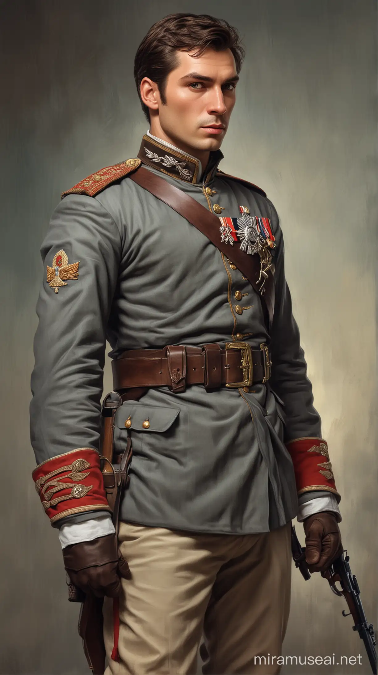 Military Officer Portrait from Leo Tolstoys War and Peace