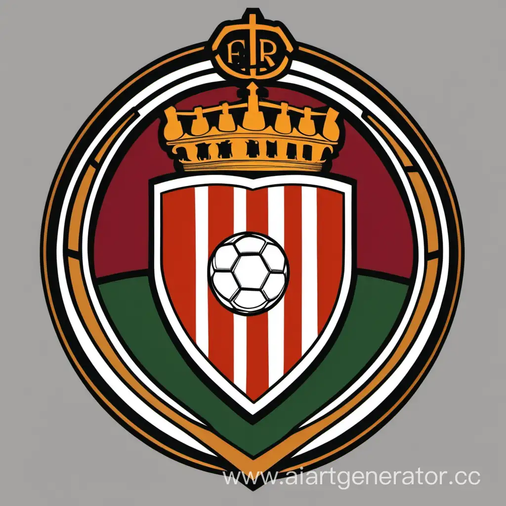 Нарисуй эмблему футбольнуму клубу Real Rome FC, с прозрачным фоном