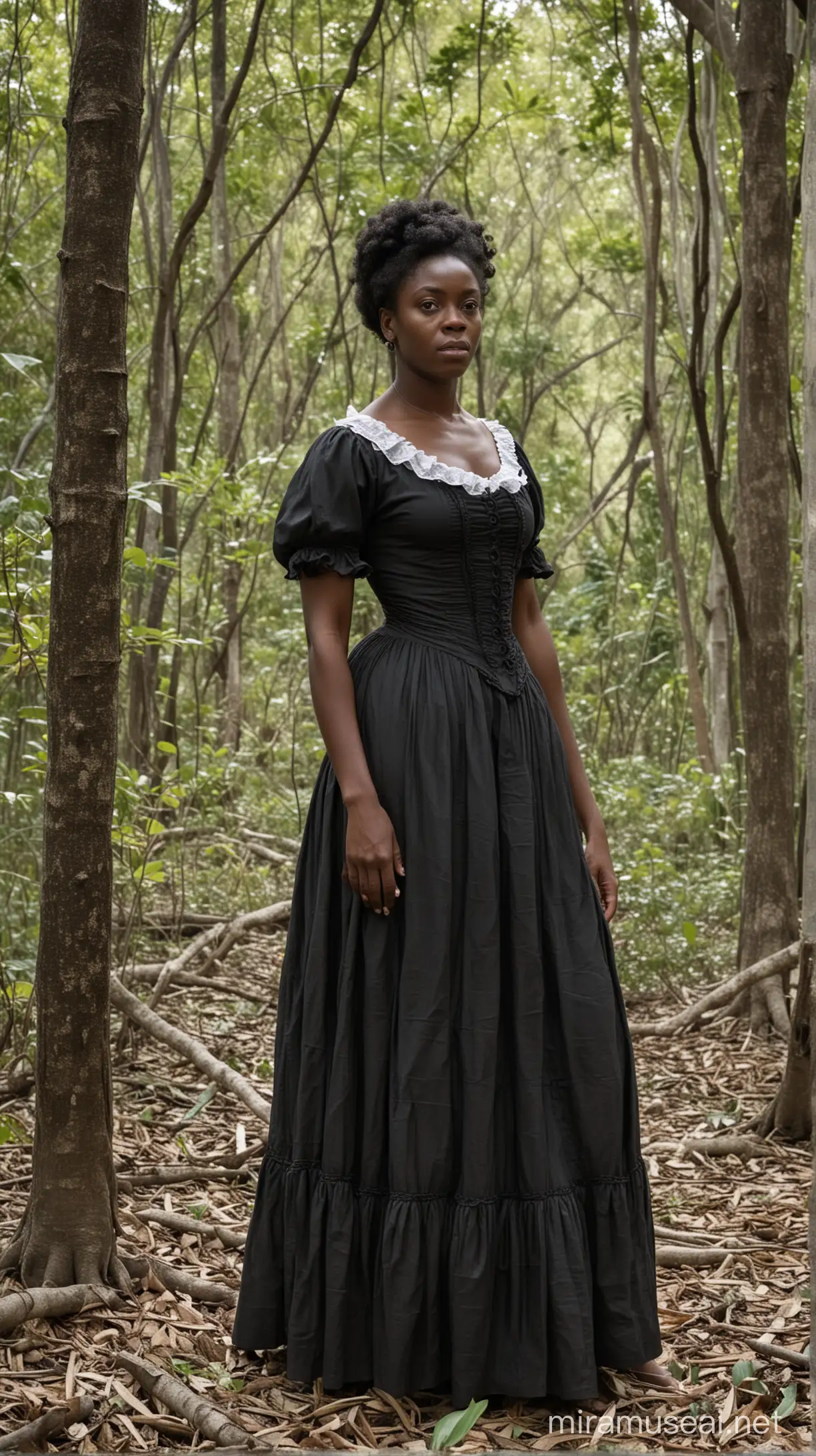 1800s Black female in the woods in cartagena 



