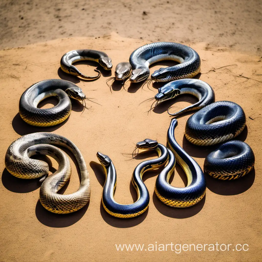 Elegantly-Posed-Cobras-in-a-Serene-Wilderness