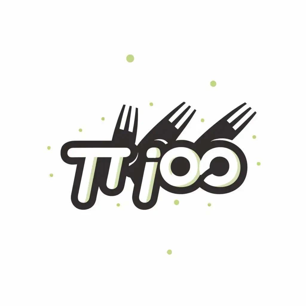 logo, T, with the text "Trio", typography, be used in Restaurant industry