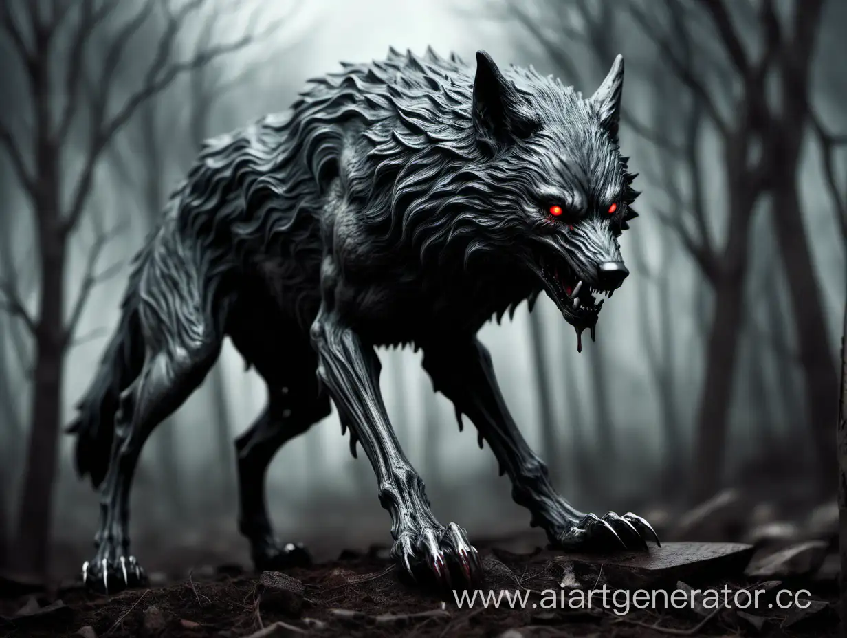 Majestic-Wolf-Emerging-from-Shadowy-Forest