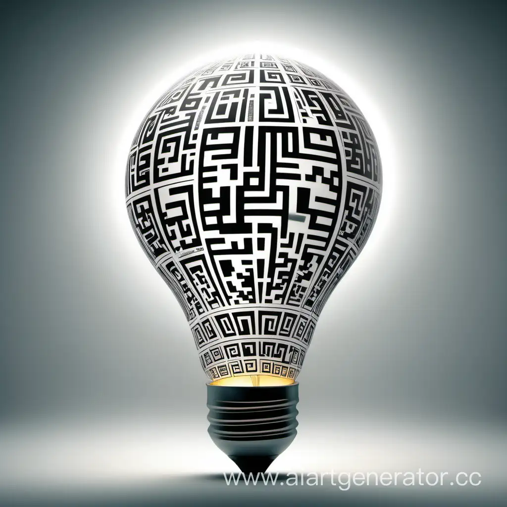 Abstract-Arabesque-Light-Bulb-Logo-for-MelnikovVG