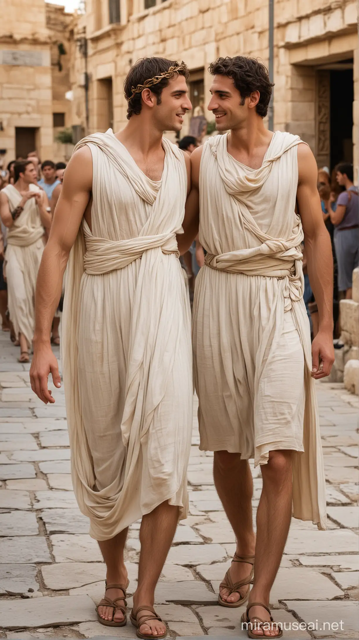 SHOW ME ANCIENT GREECE AND PEOPLE ON STREETS ALL IN LOVE, HOMOSEXUALS BUT ALSO HETERICS
