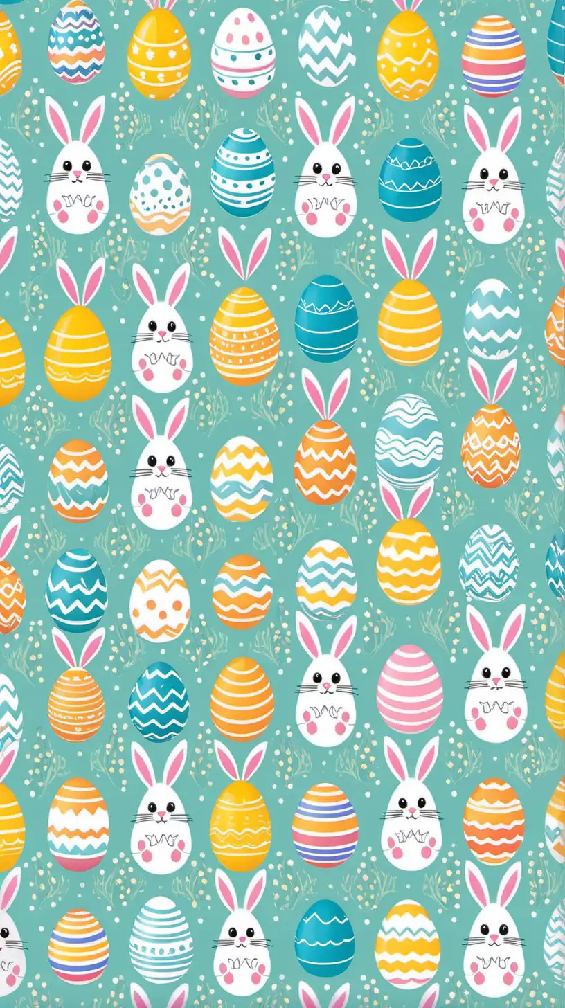 Colorful Easter Egg Wrapping Paper Design