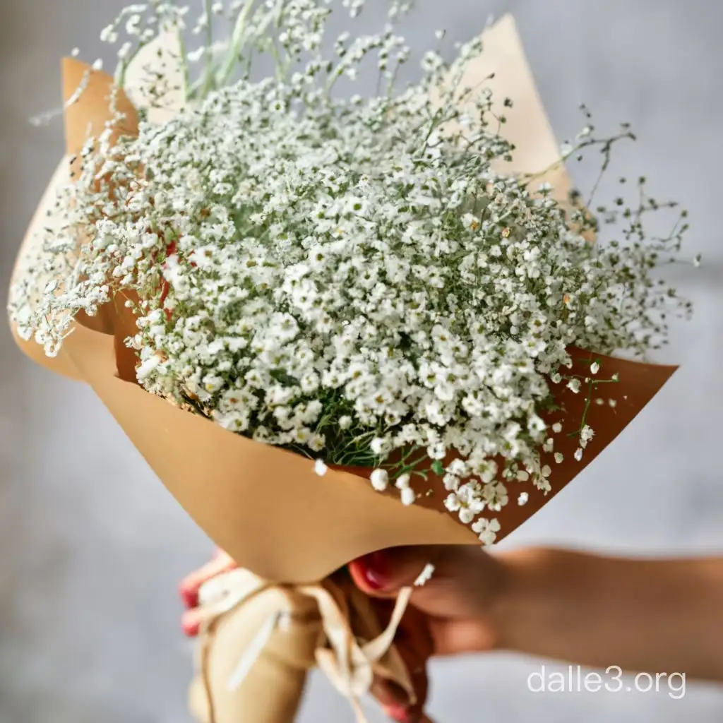 Elegant Gypsophila Bouquet For A Memorable Birthday Celebration 