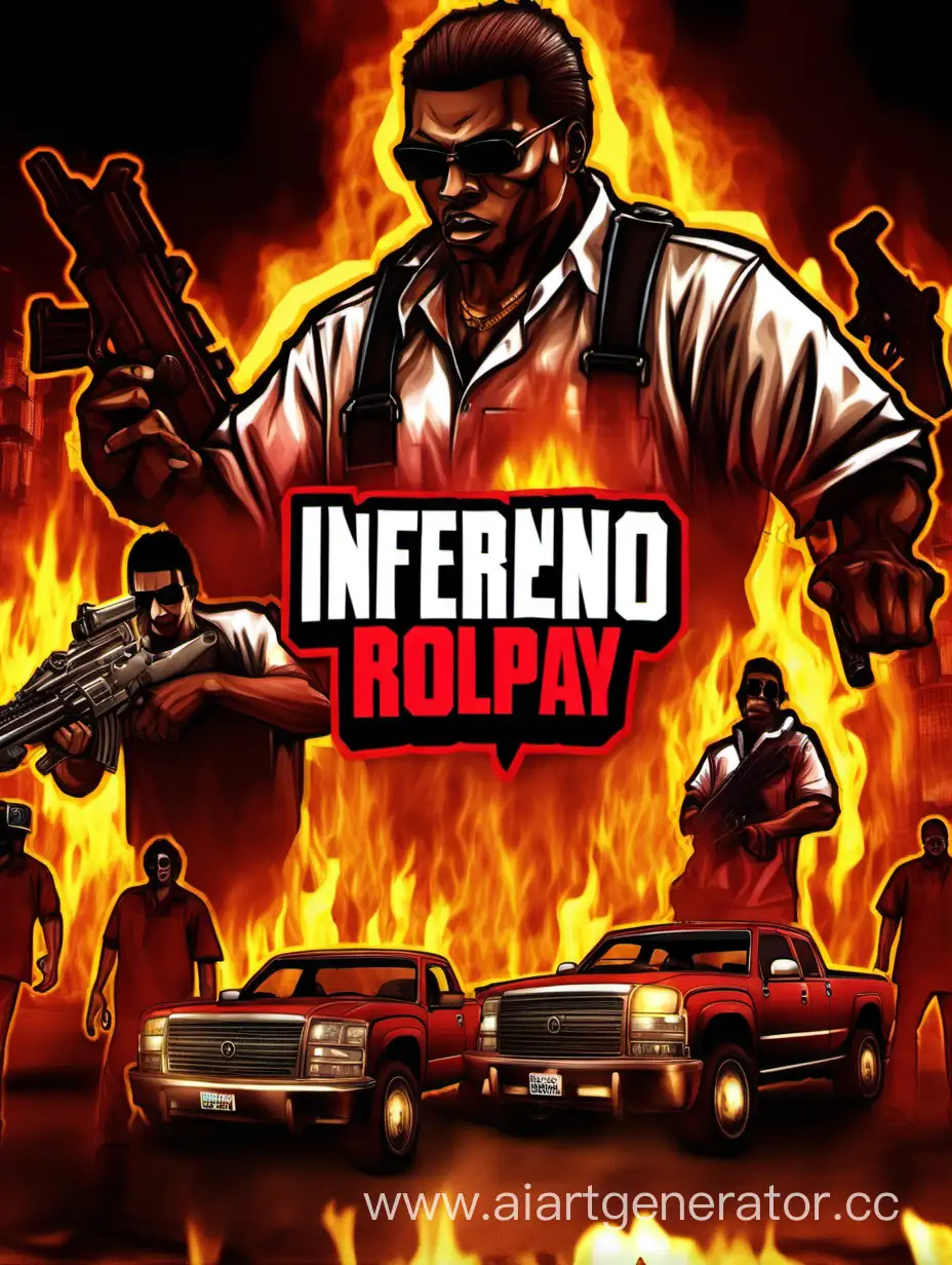 Баннер в группу VK для Мероприятия на сервере GTA San Andreas Multiplayer под названием Inferno RolePlay Anger