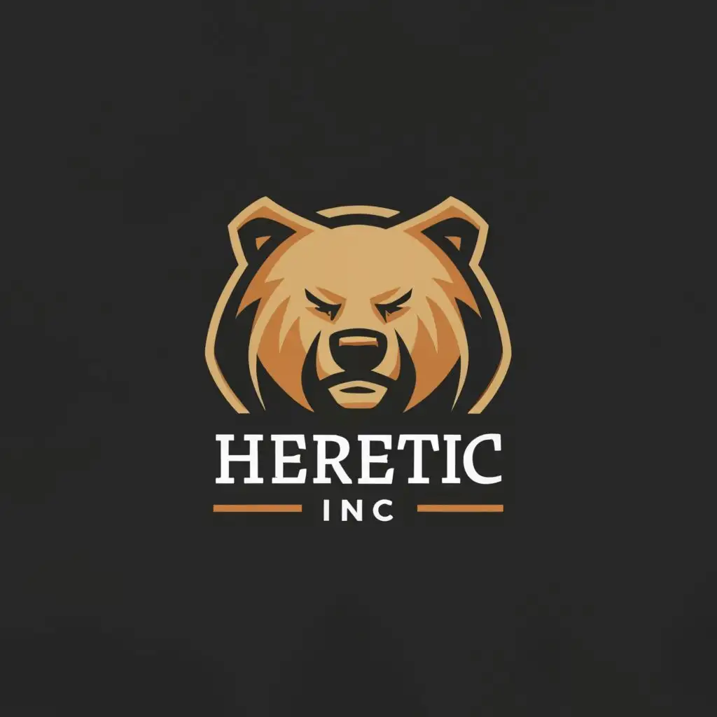 logo, Bear, with the text "Heretic Inc", typography, be used in Technology industry