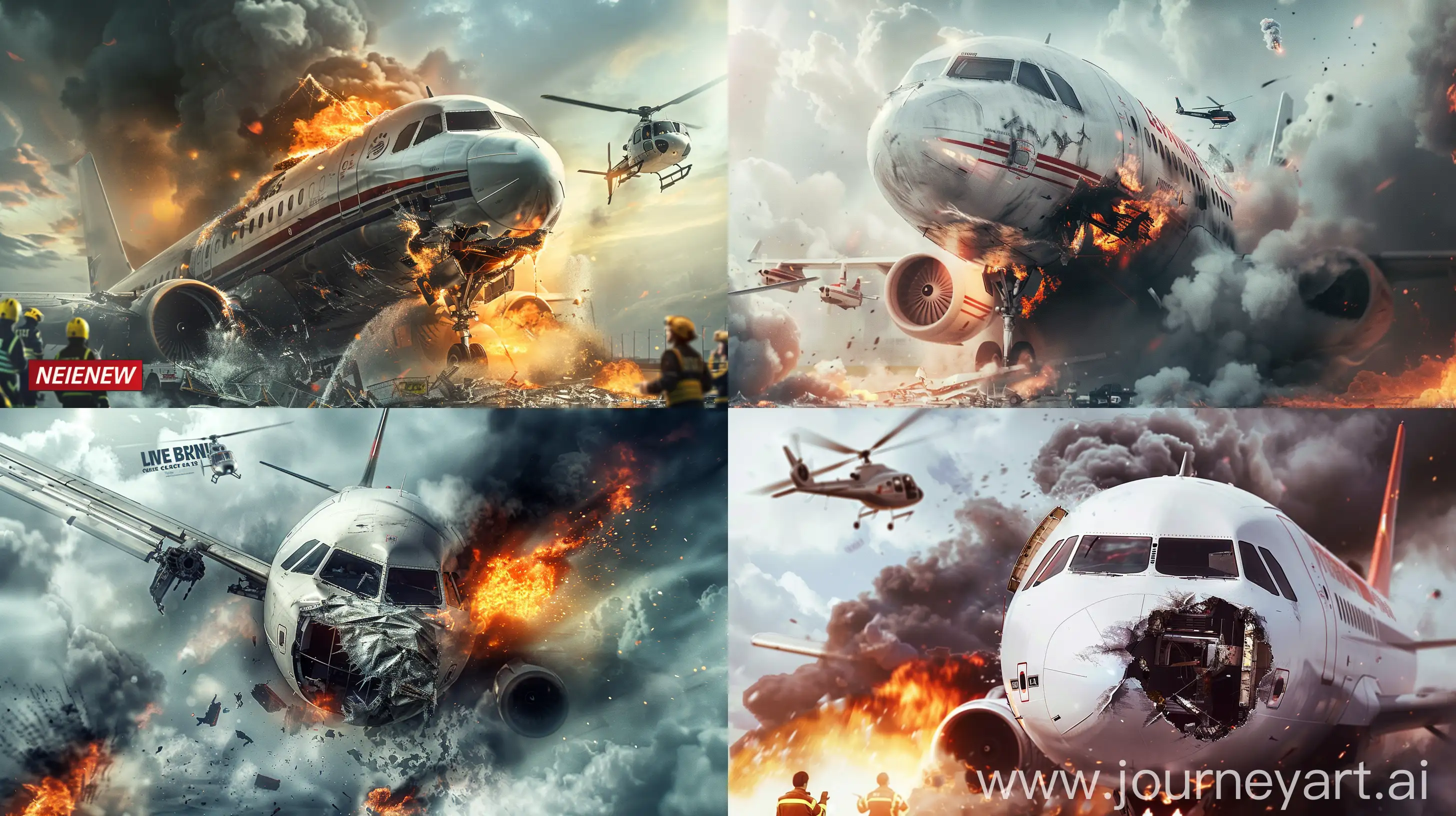 Airplane-Crash-Emergency-Chaotic-Scene-with-Flames-and-Emergency-Services