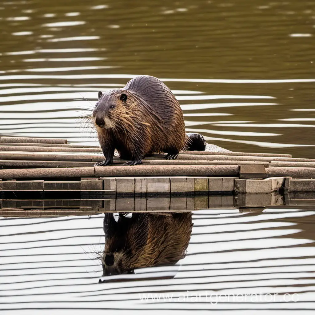beaver on the dam