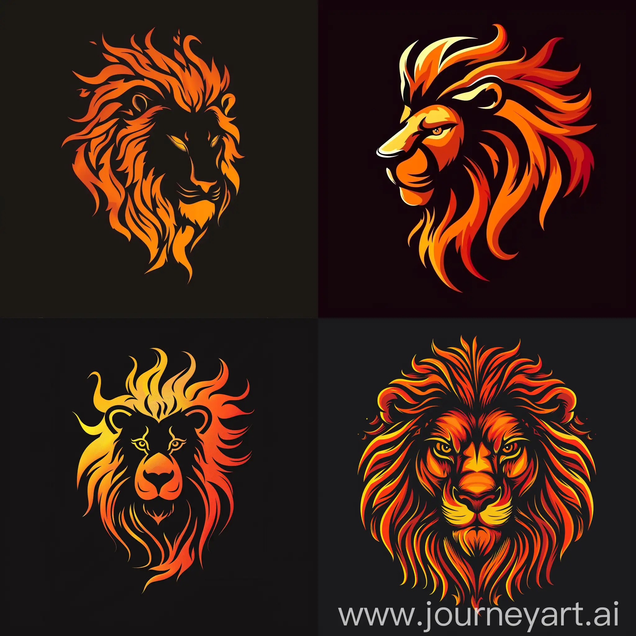 FieryManed-2D-Lion-Logo