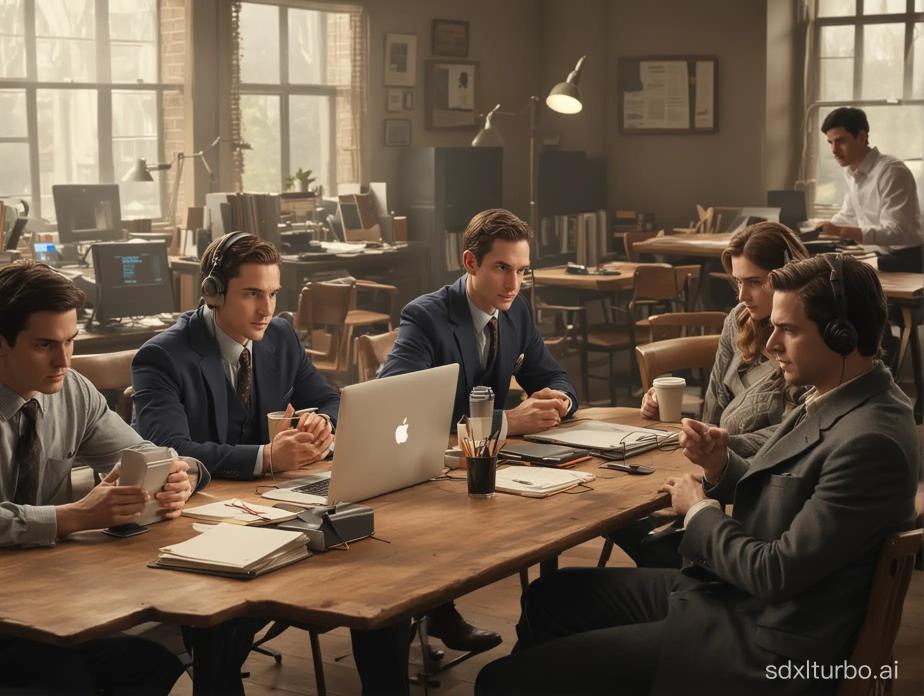 Netflix-Series-The-Gentlemen-Cast-Coding-on-MacBooks
