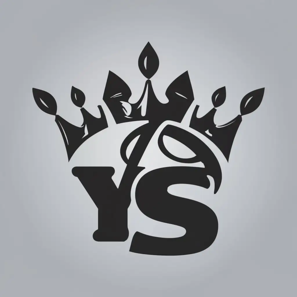logo, crown, with the text "ys", typography, be used in Beauty Spa industry