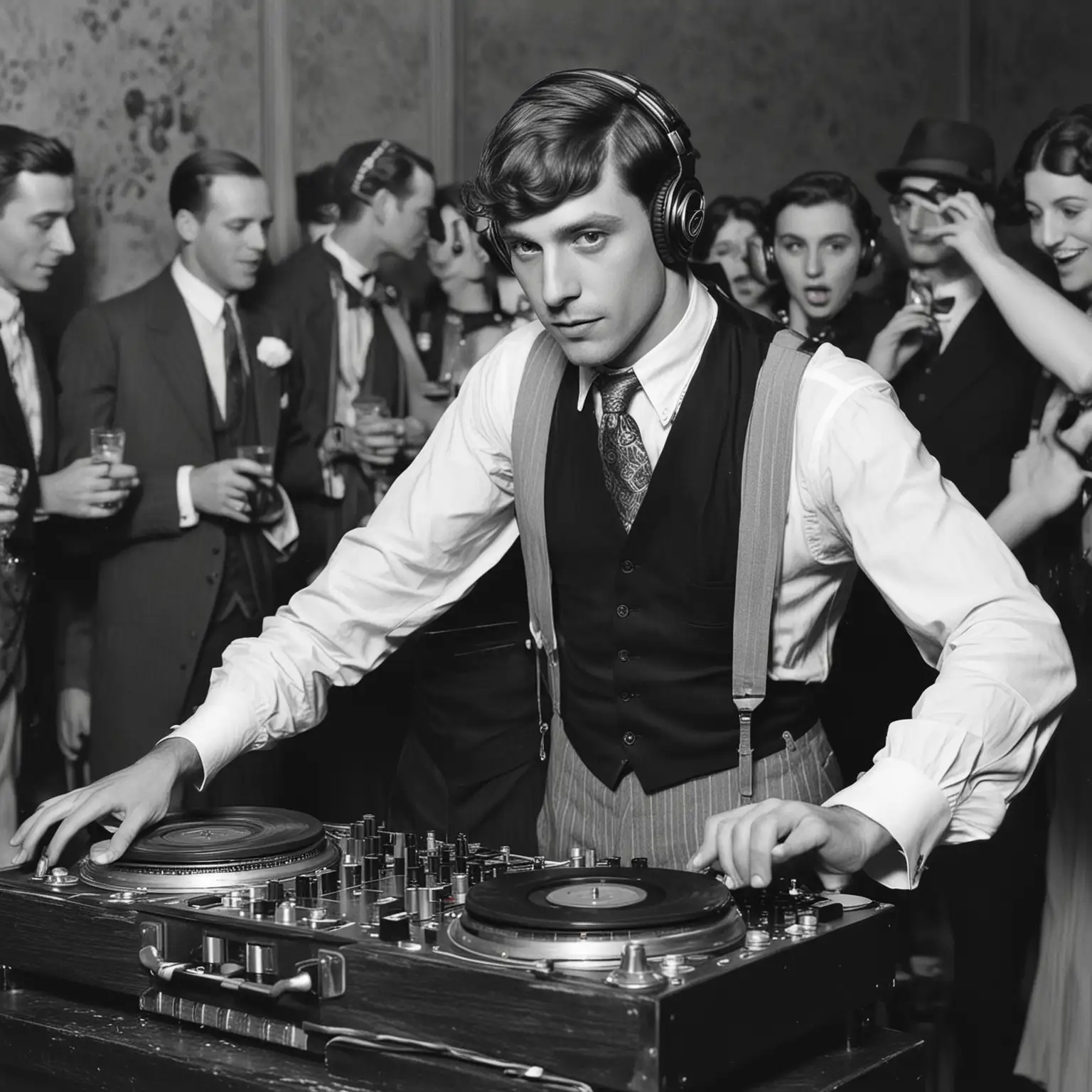 A party in the 1920s but with a super sick modern dj