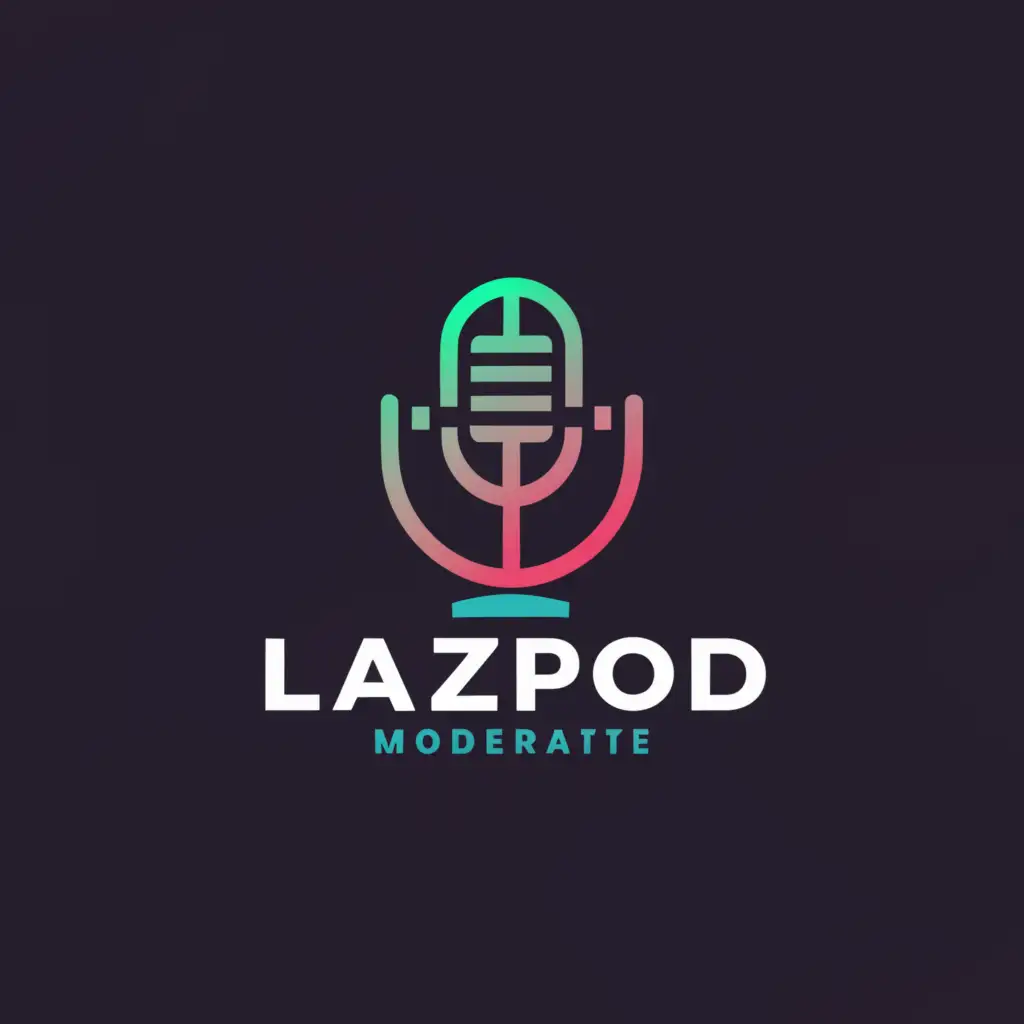 a logo design,with the text "LaztPod", main symbol:Podcast,Moderate,be used in Entertainment industry,clear background