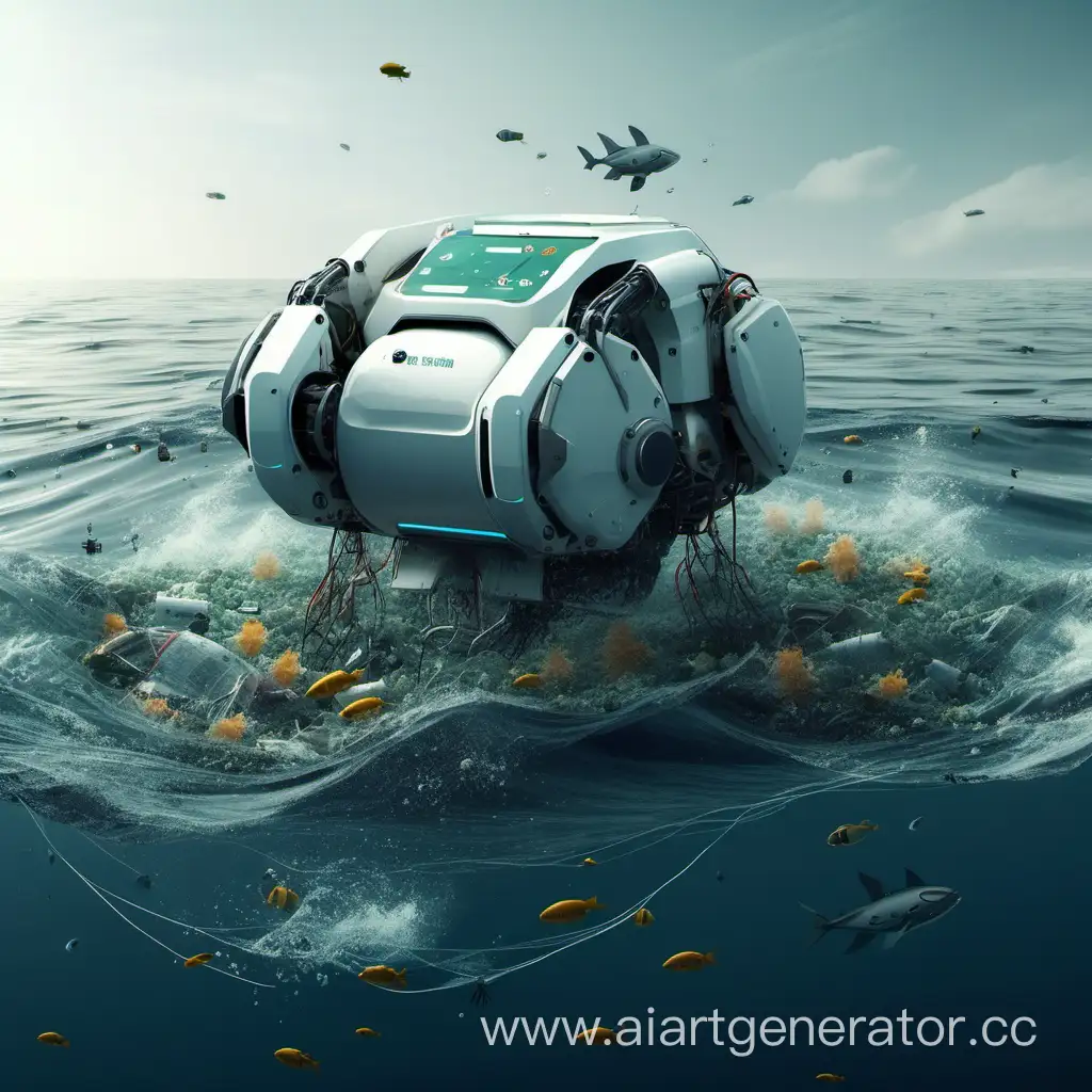 Робототизированная техника для сбора мусора в море