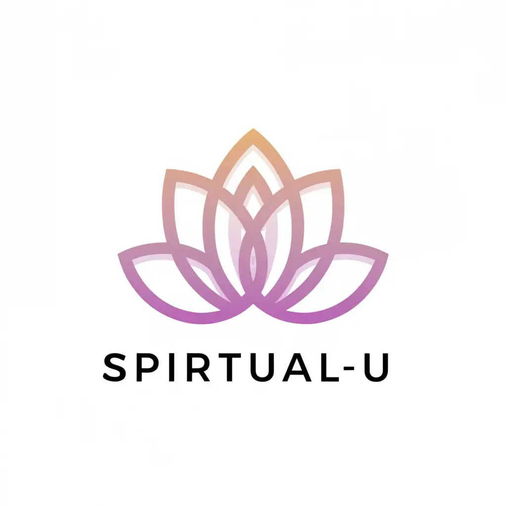 a logo design,with the text "Spiritual-U", main symbol:Lotus Flower,Moderate,be used in Beauty Spa industry,clear background