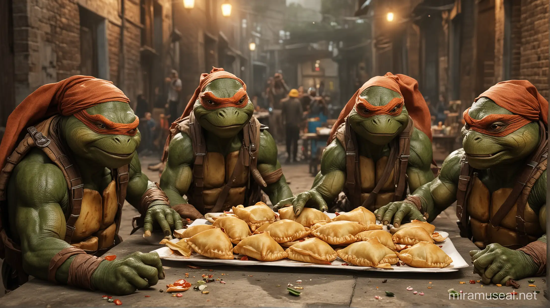 Ninja Turtles in Action on Pakistan Streets during Ramadan Iftar