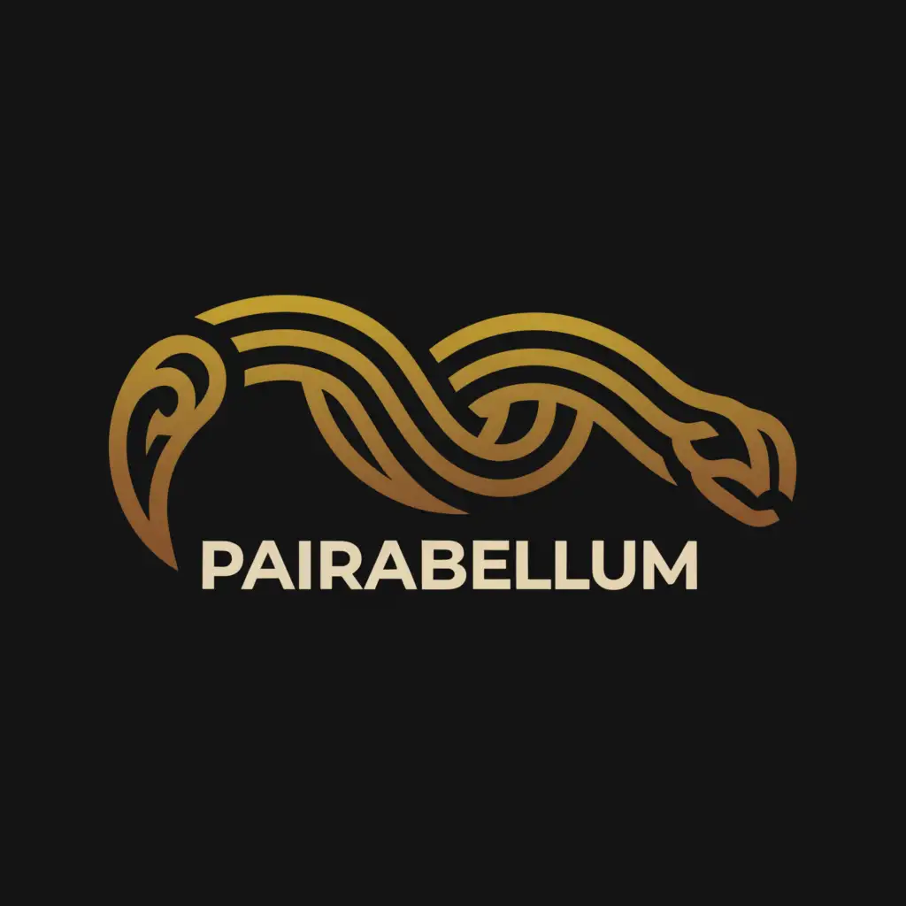a logo design,with the text "Parabellum", main symbol:Snake,complex,clear background