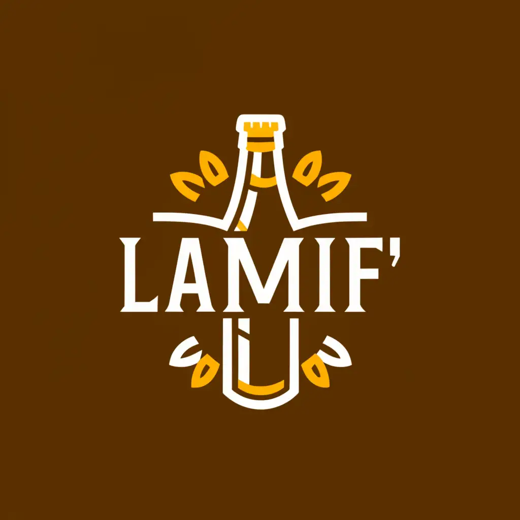 a logo design,with the text "lamif", main symbol:a beer,Moderate,clear background