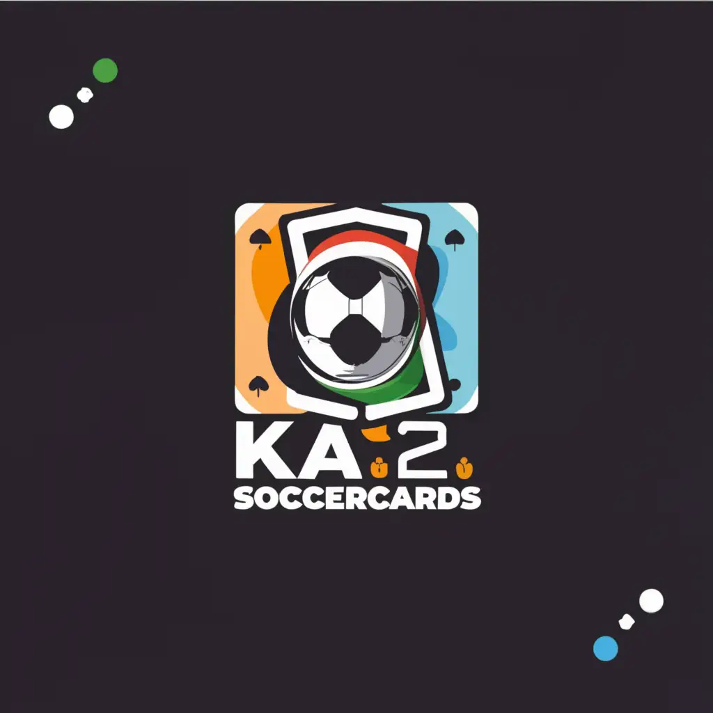 a logo design,with the text "Ka2 Soccercards", main symbol:Soccercard,Moderate,be used in Retail industry,clear background
