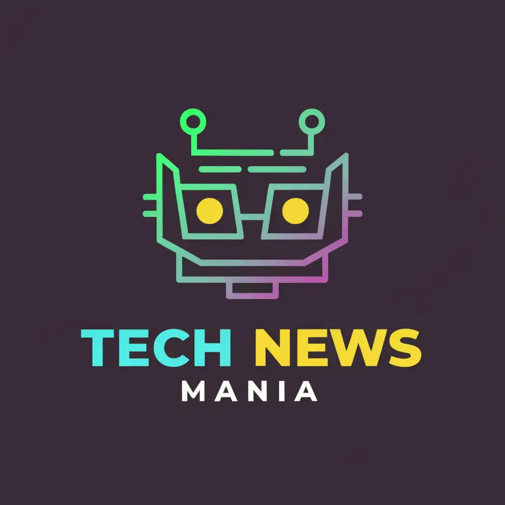 a logo design,with the text "Tech News Mania", main symbol:Tech Bot,Moderate,be used in Technology industry,clear background